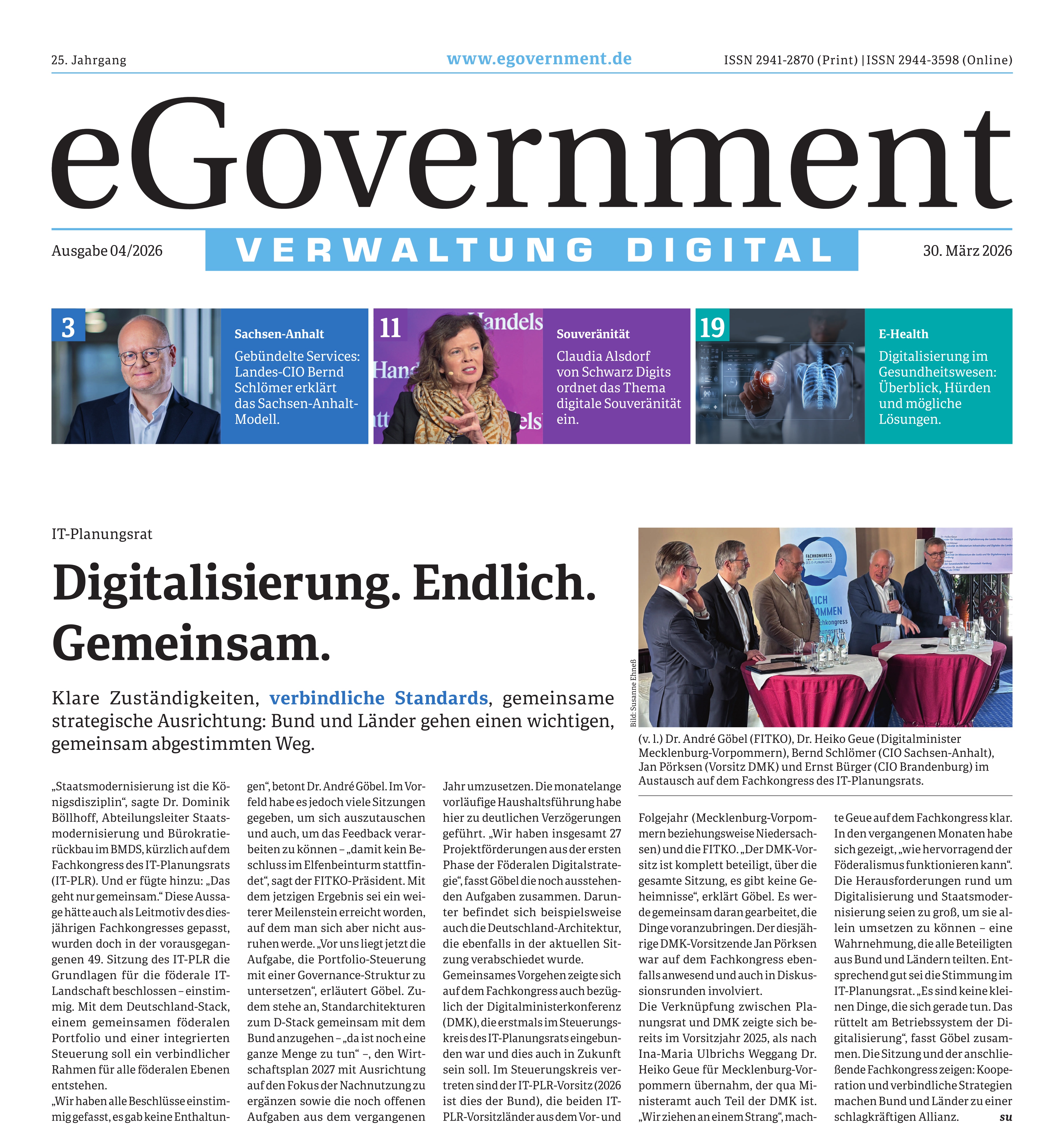 Titelbild der eGovernment-Ausgabe 02/2026