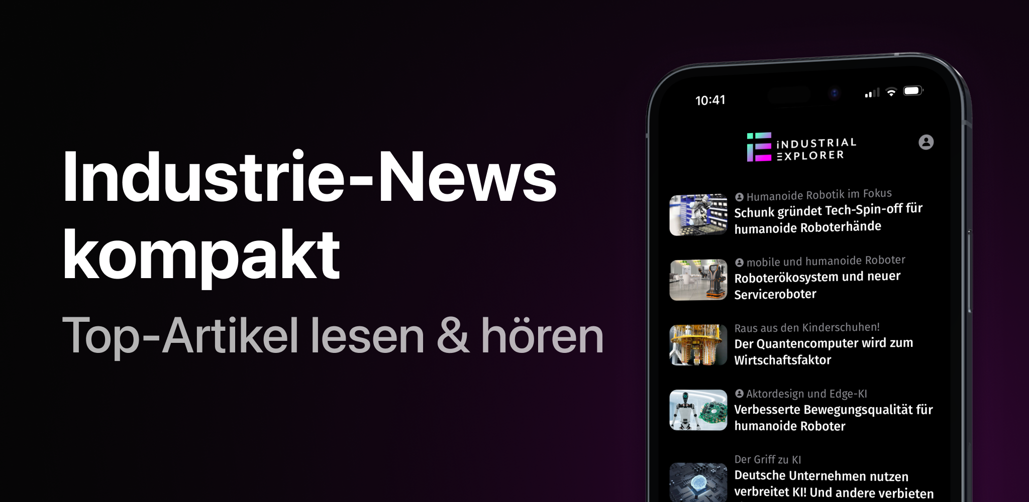 Industrial Explorer Update App Überblick